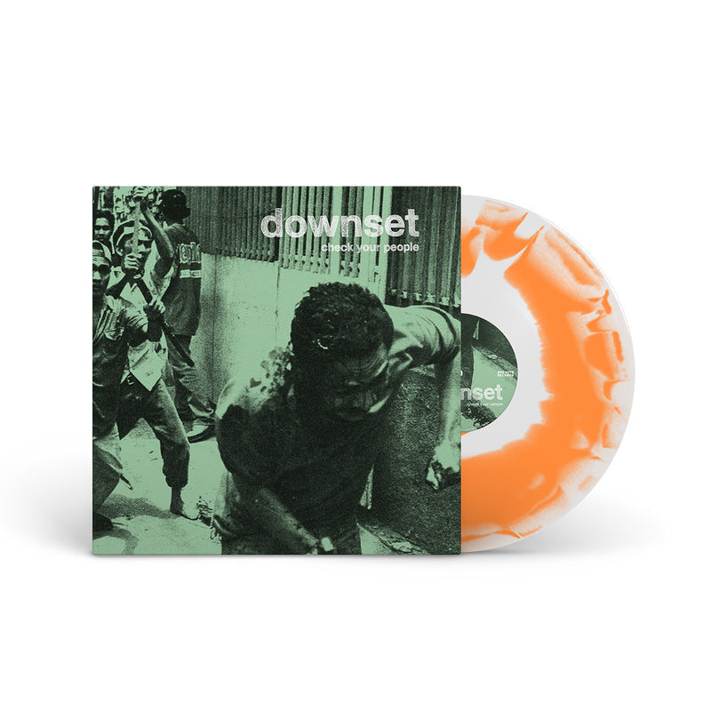 DOWNSET 'CHECK YOUR PEOPLE' LP - WHITE/ORANGE