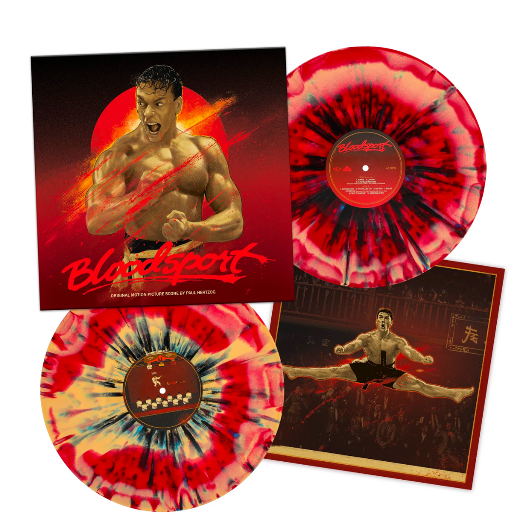 BLOODSPORT SOUNDTRACK 2LP BY PAUL HERTZOG - "KUMITE" - SPLATTER