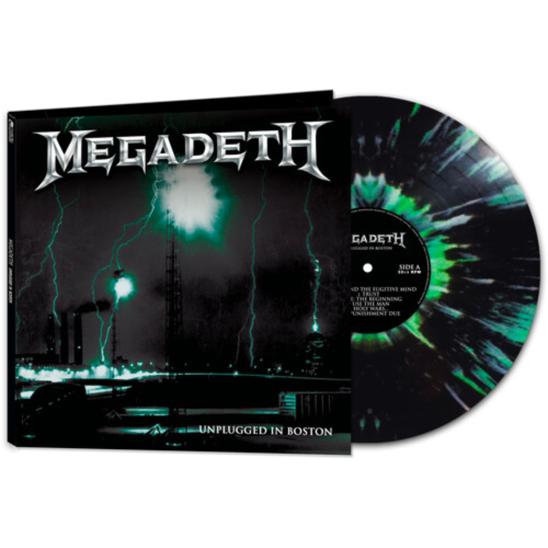 MEGADETH 'UNPLUGGED IN BOSTON' LP - GREEN/BLACK SPLATTER