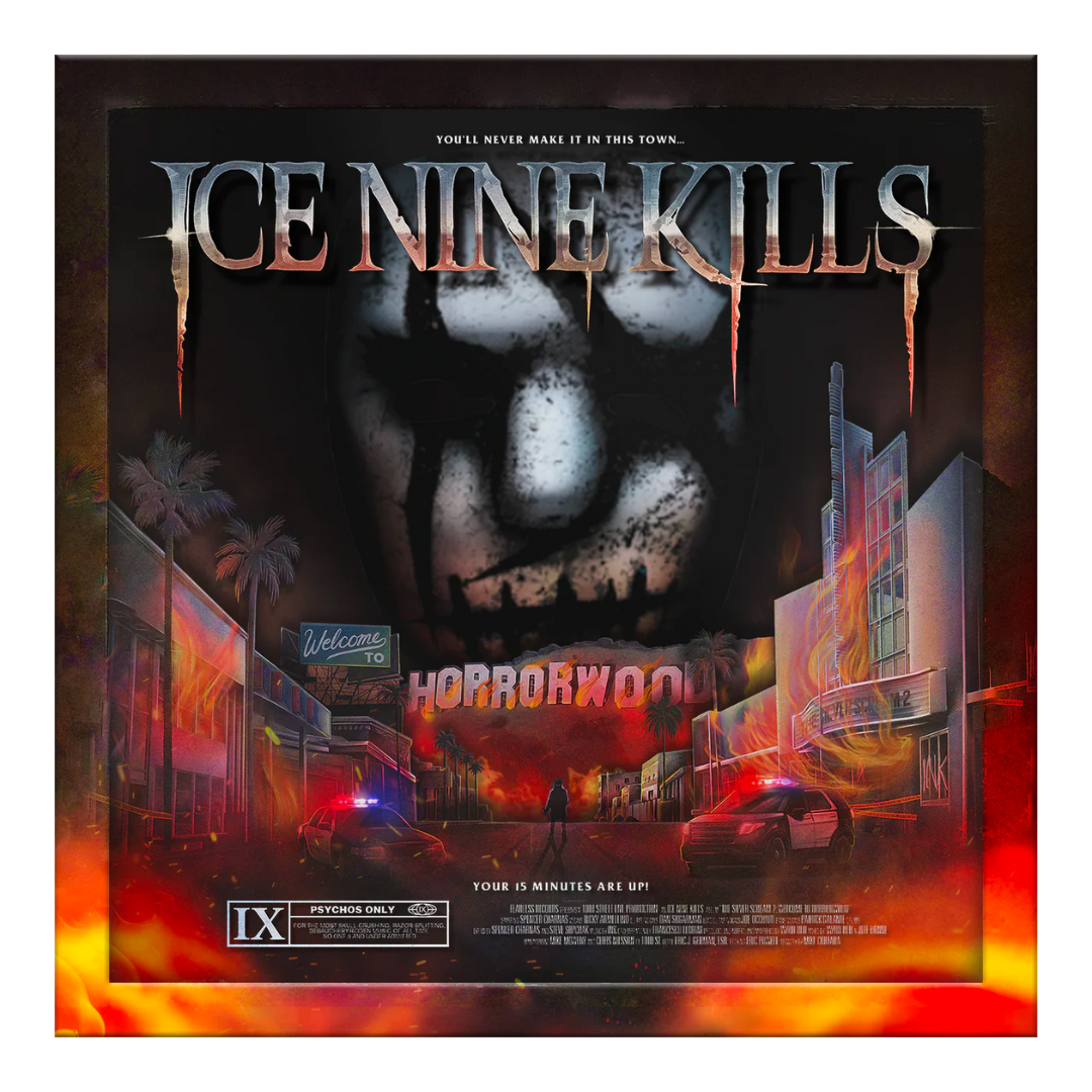 ICE NINE KILLS 'WELCOME TO HORRORWOOD: UNDER FIRE' 3LP BOX SET - DELUXE - RED/WHITE/BLUE/SWIRL