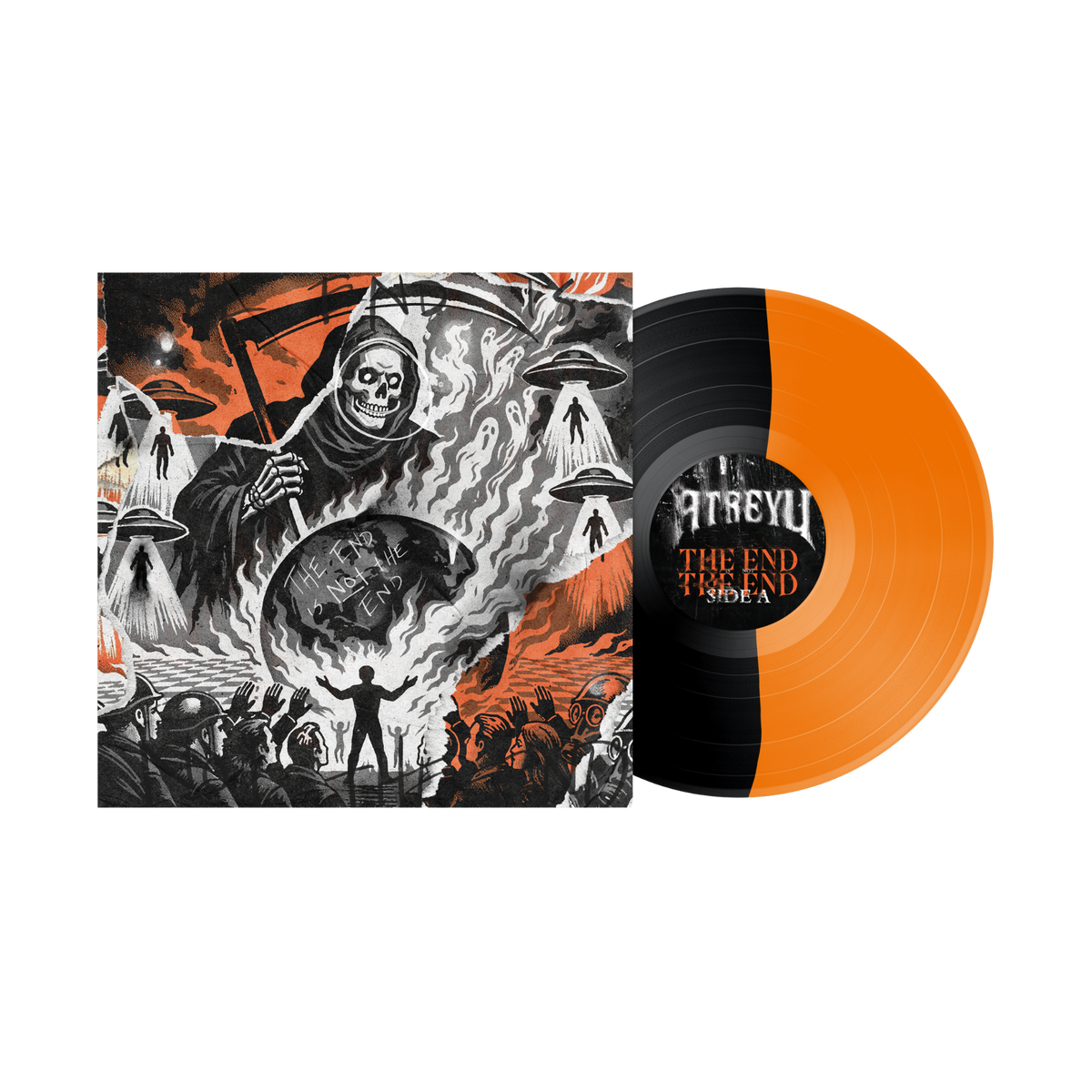 ATREYU 'THE END IS NOT THE END' LP - US EXCLUSIVE - LTD. 500 - HALF BLACK/HALF ORANGE