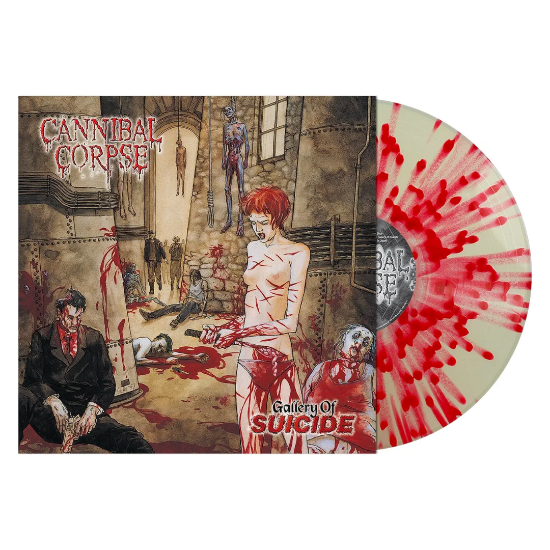 CANNIBAL CORPSE 'GALLERY OF SUICIDE' LP - OFF WHITE/RED/SPLATTER