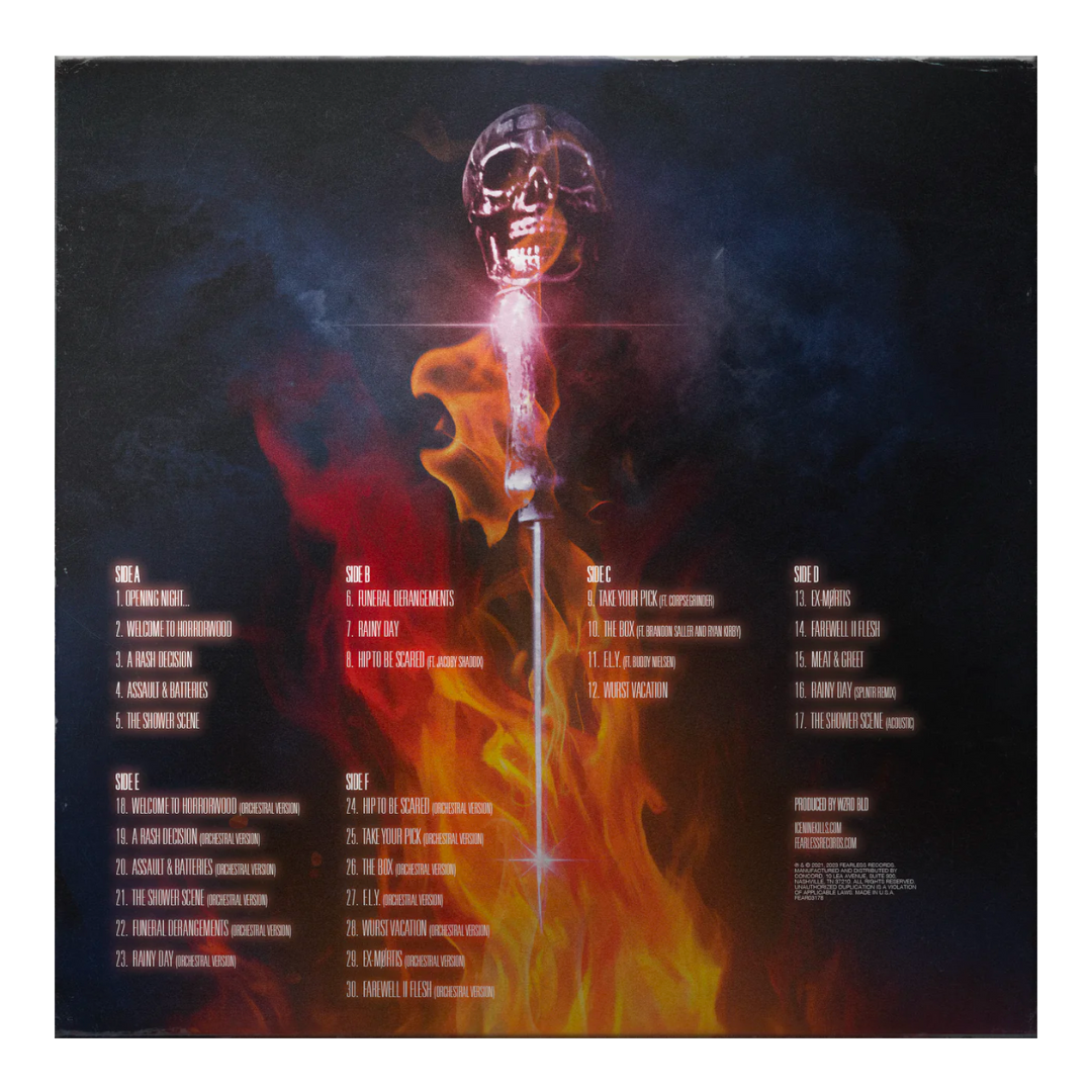 ICE NINE KILLS 'WELCOME TO HORRORWOOD: UNDER FIRE' 3LP BOX SET - DELUXE - RED/WHITE/BLUE/SWIRL