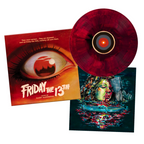 FRIDAY THE 13TH SOUNDTRACK LP BY HARRY MANFREDINI - BLOOD RED/BLACK