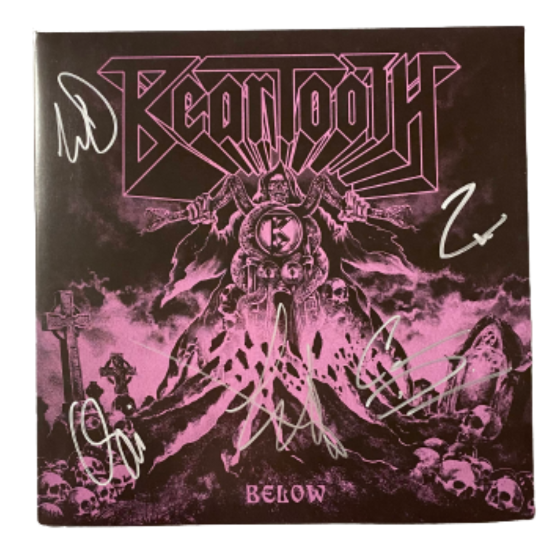 BEARTOOTH 'BELOW' SIGNED LP - ULTRACLEAR/PURPLE/BLACK