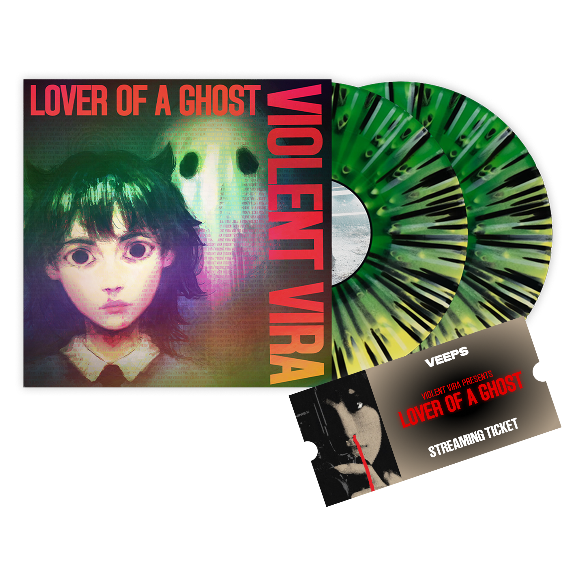 VIOLENT VIRA ‘LOVER OF A GHOST’ DELUXE EDITION 2LP (Exclusive – Limited to 500, Ectoplasm Splatter Vinyl) + Live Performance + Q&A Ticket