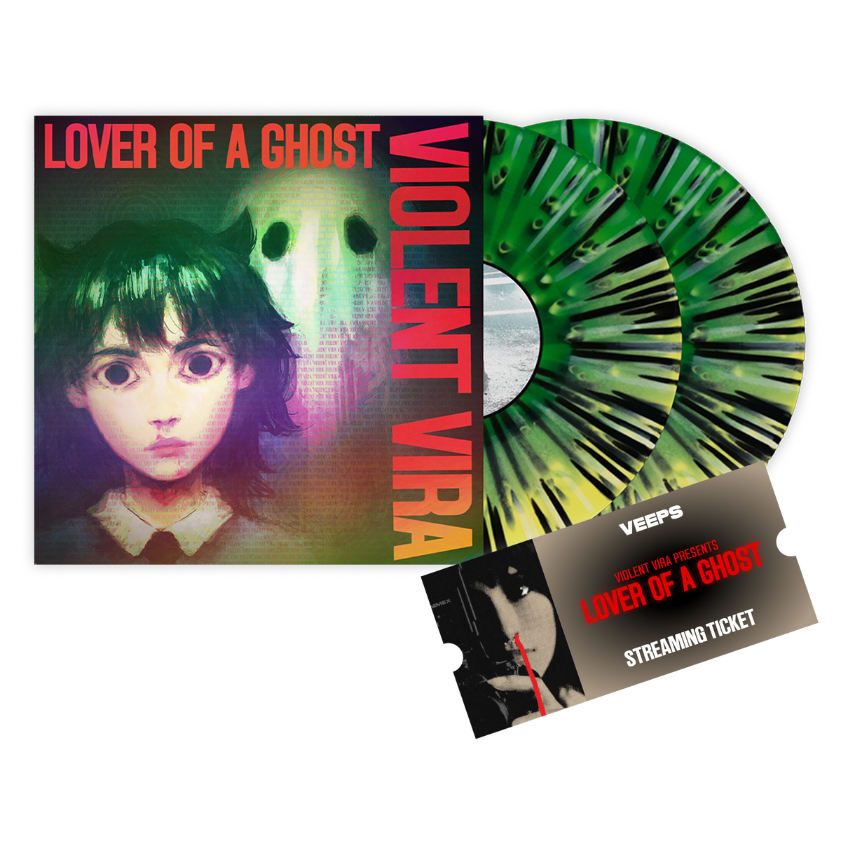 VIOLENT VIRA ‘LOVER OF A GHOST’ DELUXE EDITION 2LP (Exclusive – Limited to 500, Ectoplasm Splatter Vinyl) + Live Performance + Q&A Ticket
