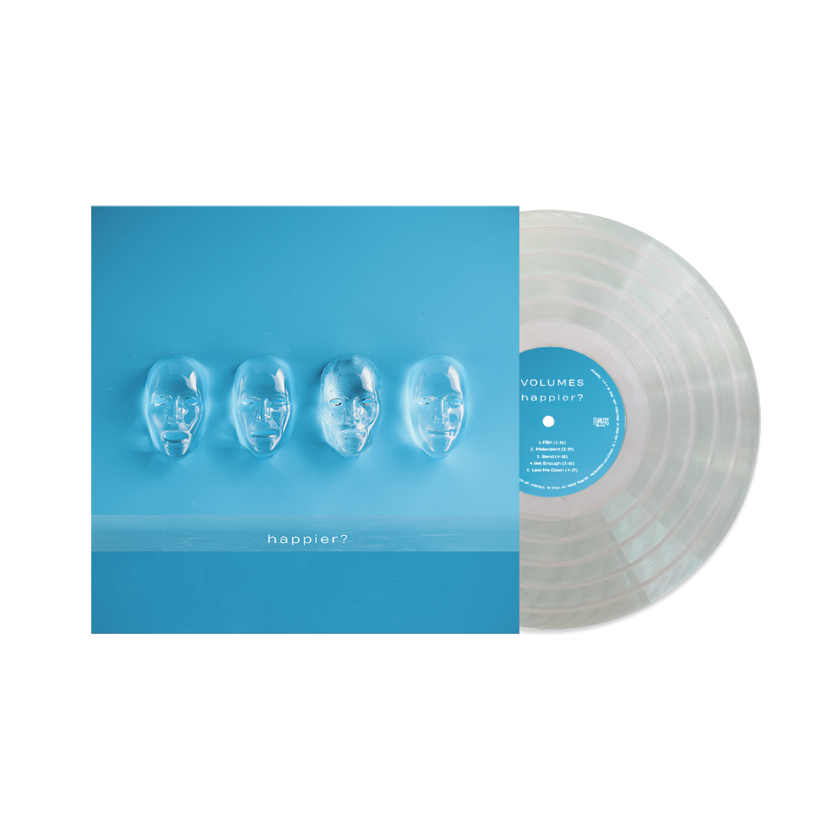 VOLUMES 'HAPPIER' LP - COKE BOTTLE CLEAR