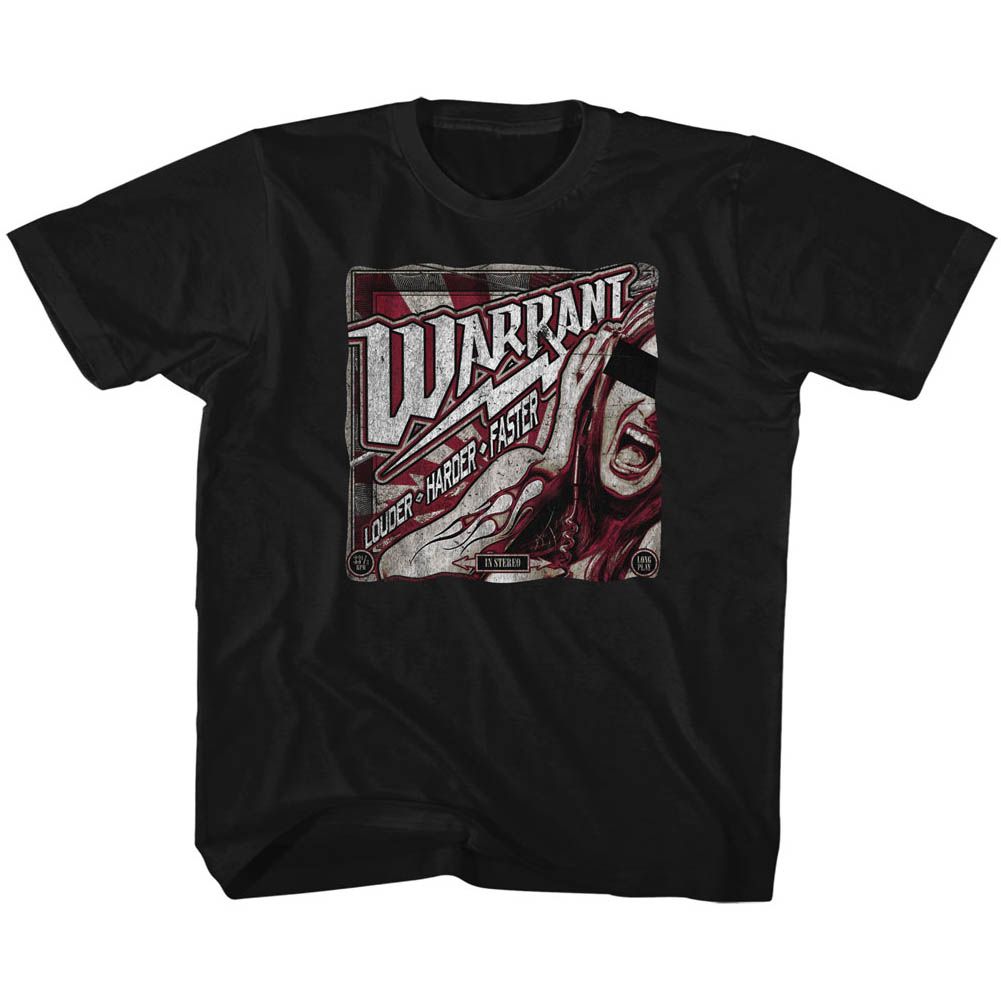 WARRANT - LOUDER HARDER FASTER YOUTH SHIRT