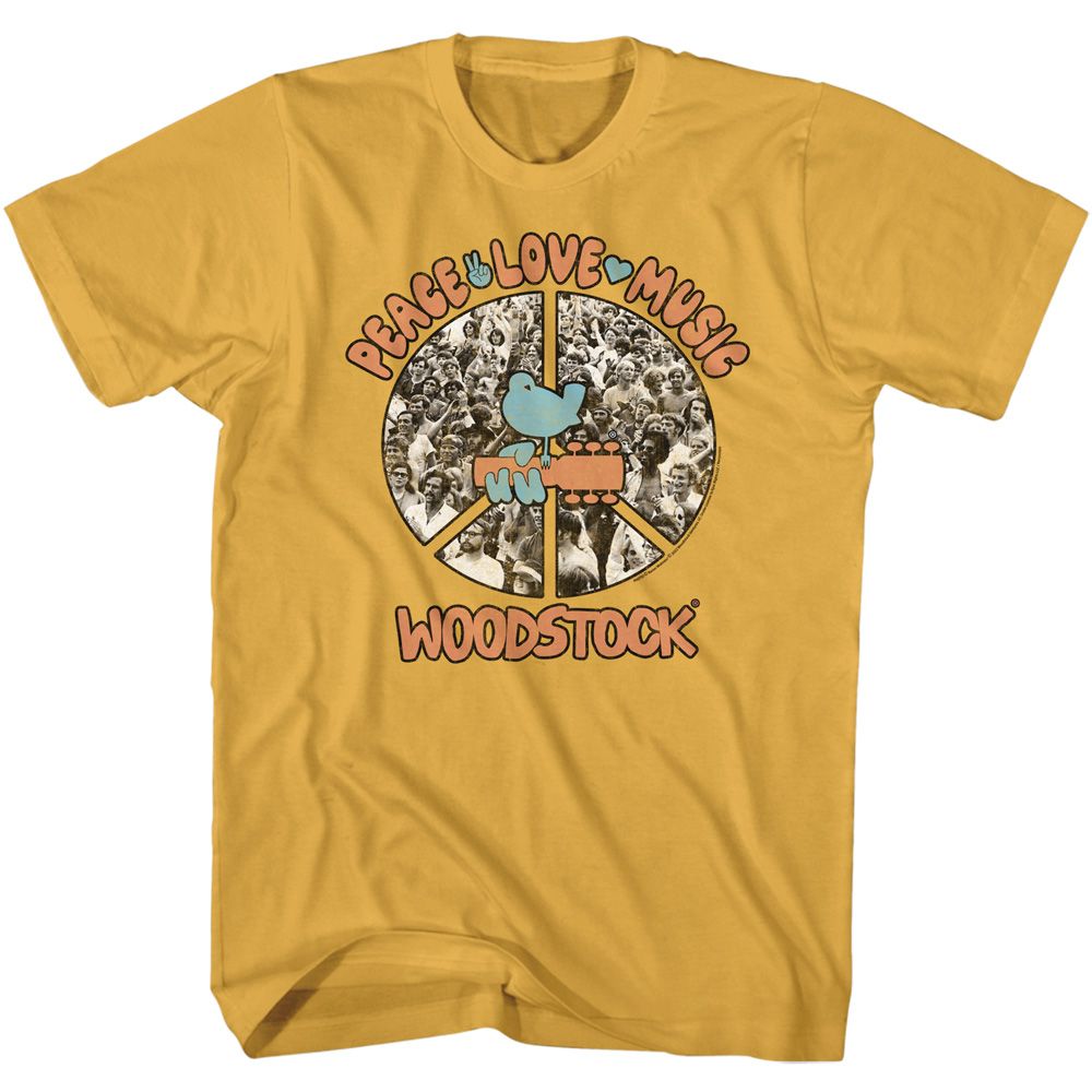 WOODSTOCK - PEACE LOVE MUSIC SHIRT