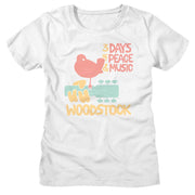 WOODSTOCK - 3 DAYS OF PEACE LADIES SHIRT