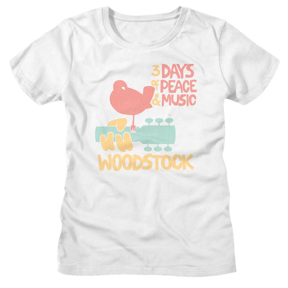 WOODSTOCK - 3 DAYS OF PEACE LADIES SHIRT