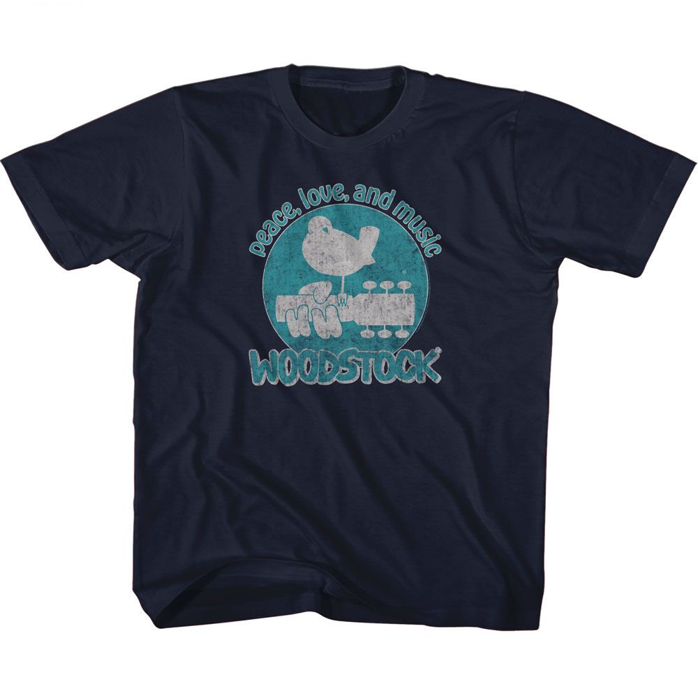 WOODSTOCK - PEACE LOVE AND MUSIC YOUTH SHIRT