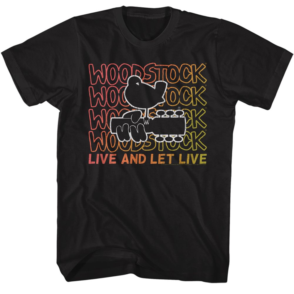 WOODSTOCK - LIVE AND LET LIVE GRADIENT SHIRT