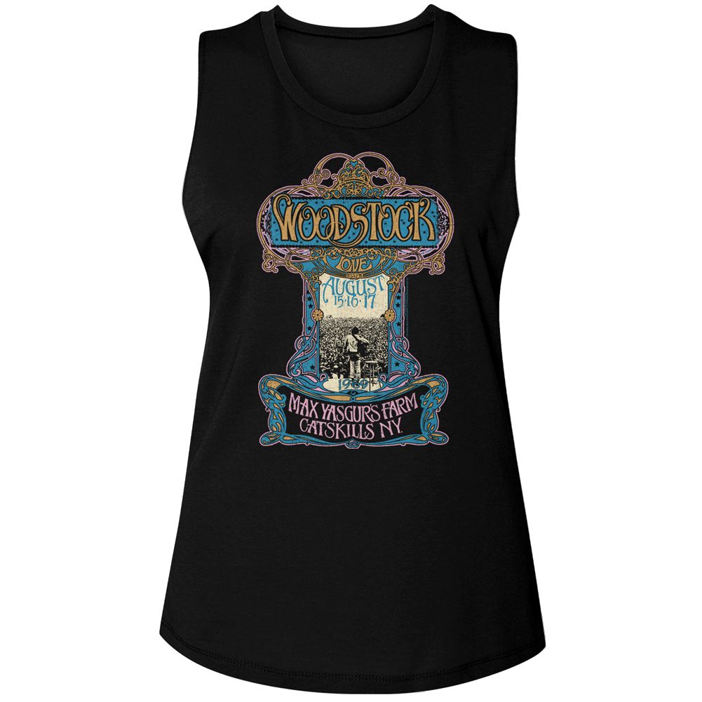 WOODSTOCK - NOUVEAU POSTER LADIES SHIRT