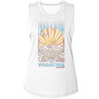 WOODSTOCK - PEACE AND MUSIC LANDSCAPE LADIES SHIRT