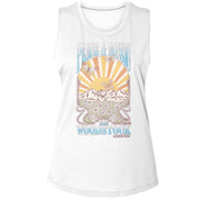 WOODSTOCK - PEACE AND MUSIC LANDSCAPE LADIES SHIRT