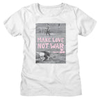 WOODSTOCK - MAKE LOVE NOT WAR POSTER LADIES SHIRT
