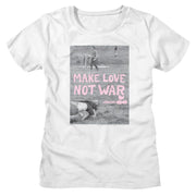 WOODSTOCK - MAKE LOVE NOT WAR POSTER LADIES SHIRT