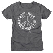 WOODSTOCK - LOVE REVOLUTION PEACE SIGN LADIES SHIRT
