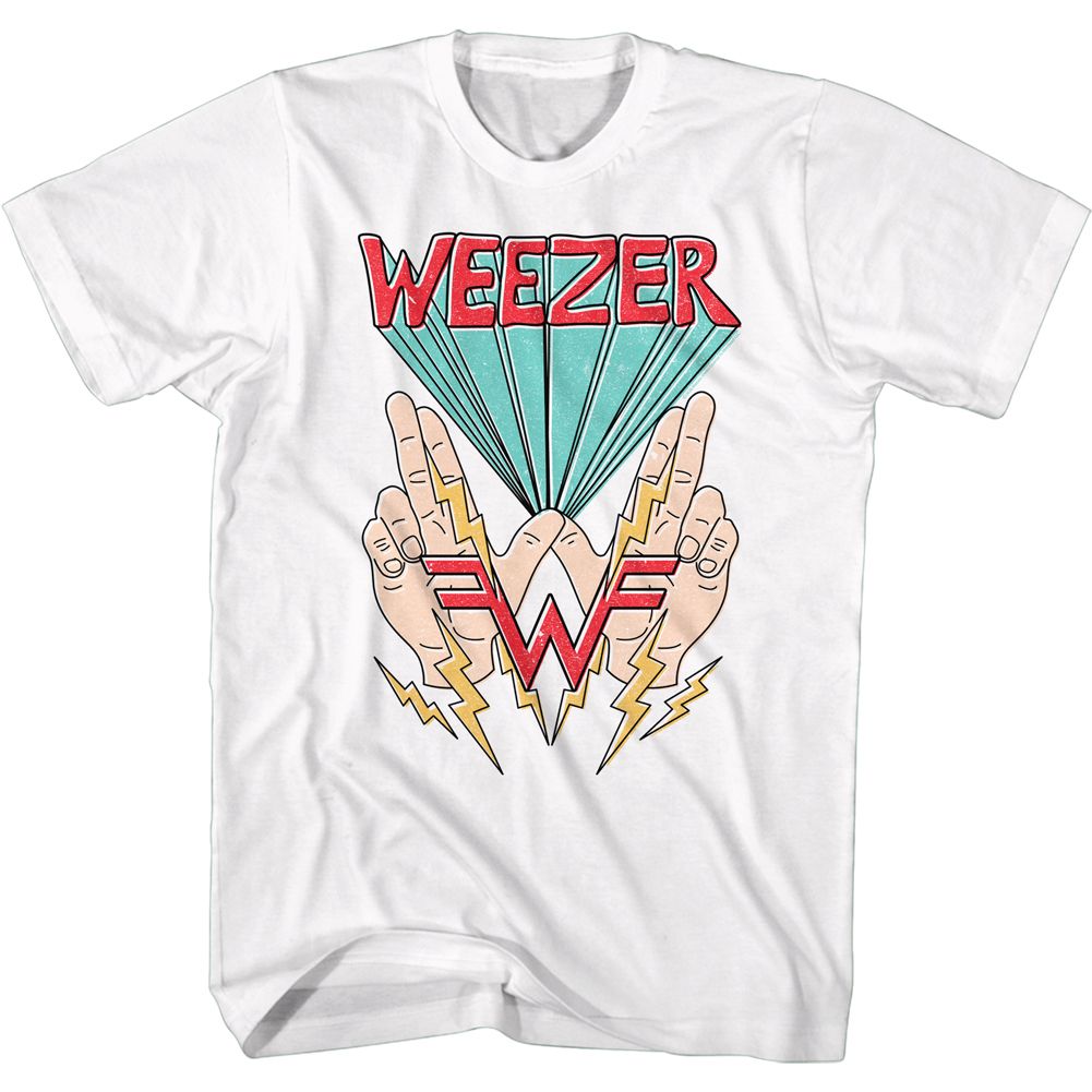 WEEZER - W HANDS AND LIGHTNING SHIRT