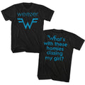 WEEZER - BLUE LOGO AND LYRICS SHIRT