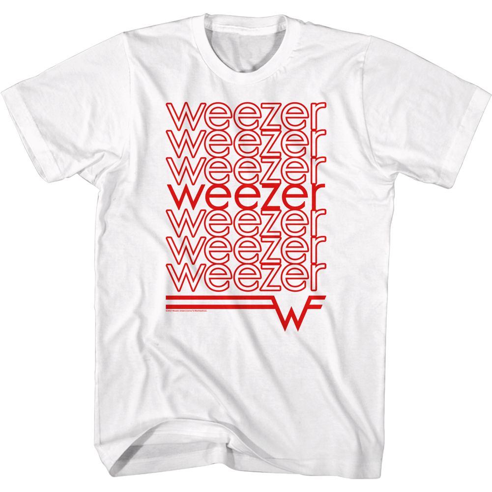 WEEZER - REPEATING LOGO SHIRT