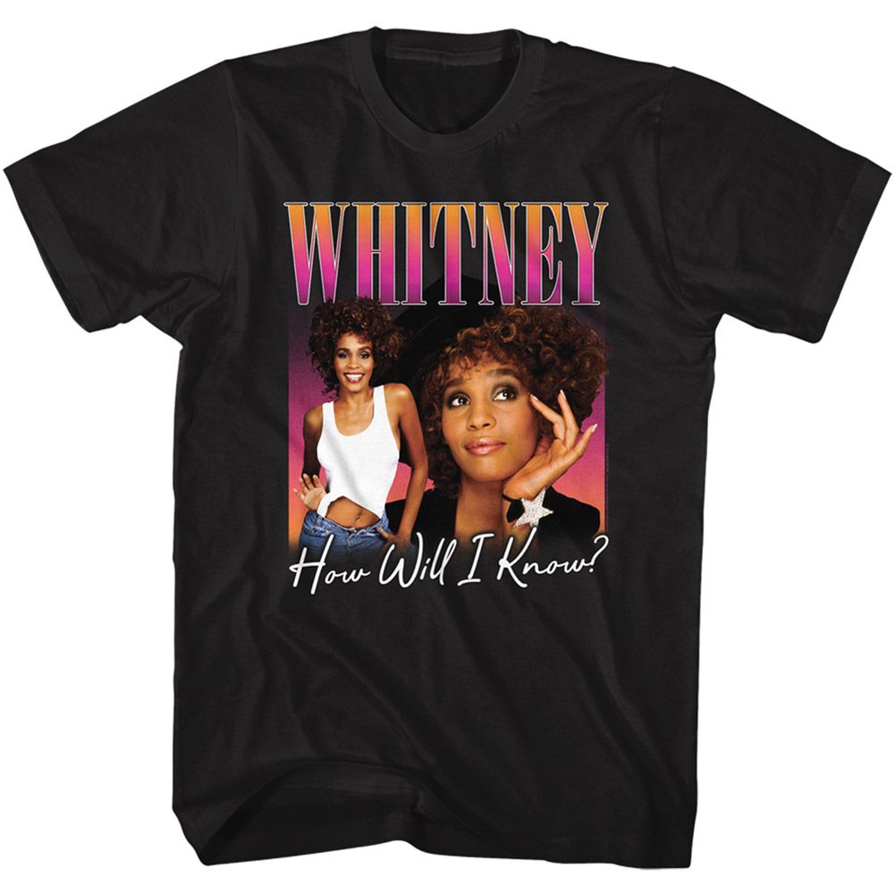 WHITNEY HOUSTON - WHITNEY GRADIENT HOW WILL I SHIRT