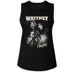 WHITNEY HOUSTON - MOTORCYCLE COLLAGE LADIES SHIRT