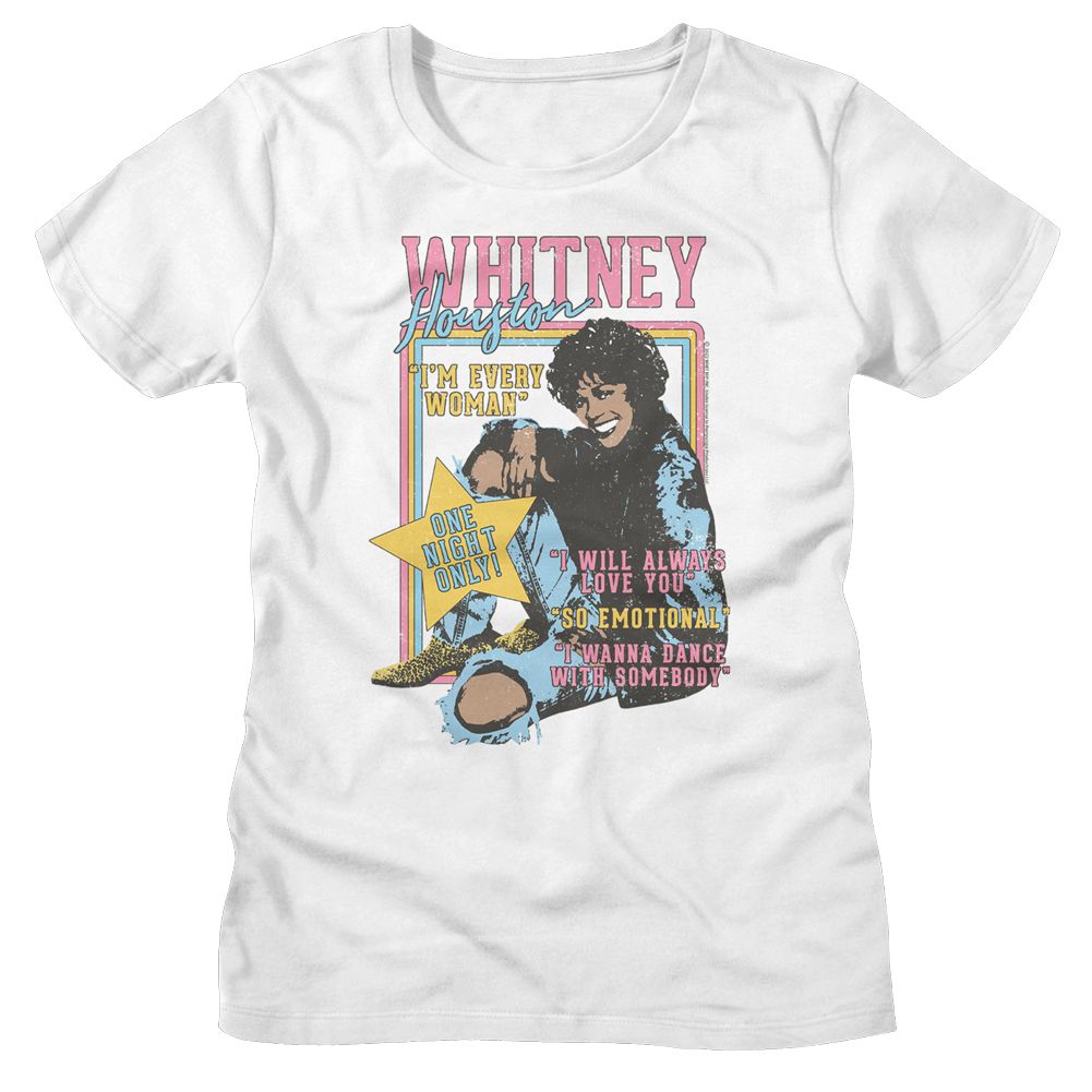 WHITNEY HOUSTON - ONE NIGHT ONLY LADIES SHIRT