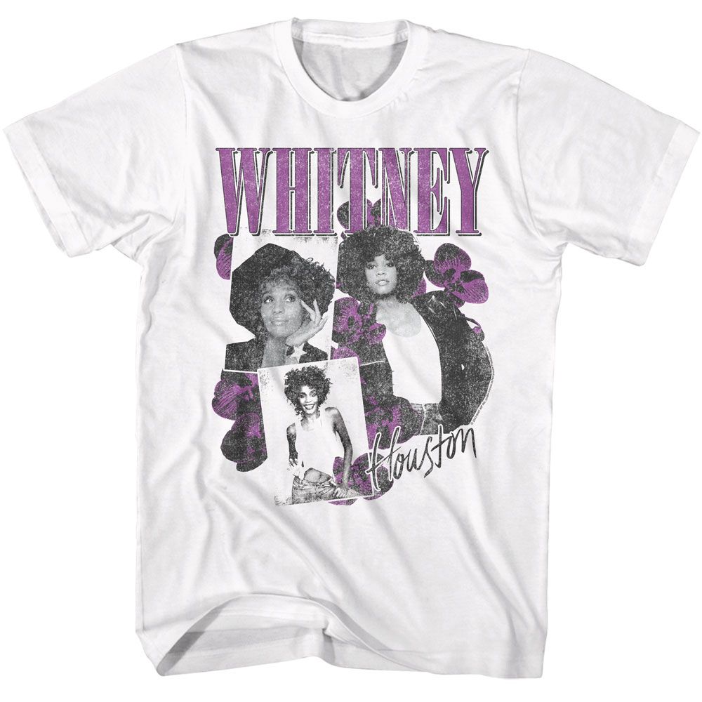 WHITNEY HOUSTON - ORCHID COLLAGE SHIRT