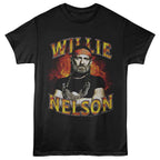 WILLIE NELSON - AND FLAMES SHIRT