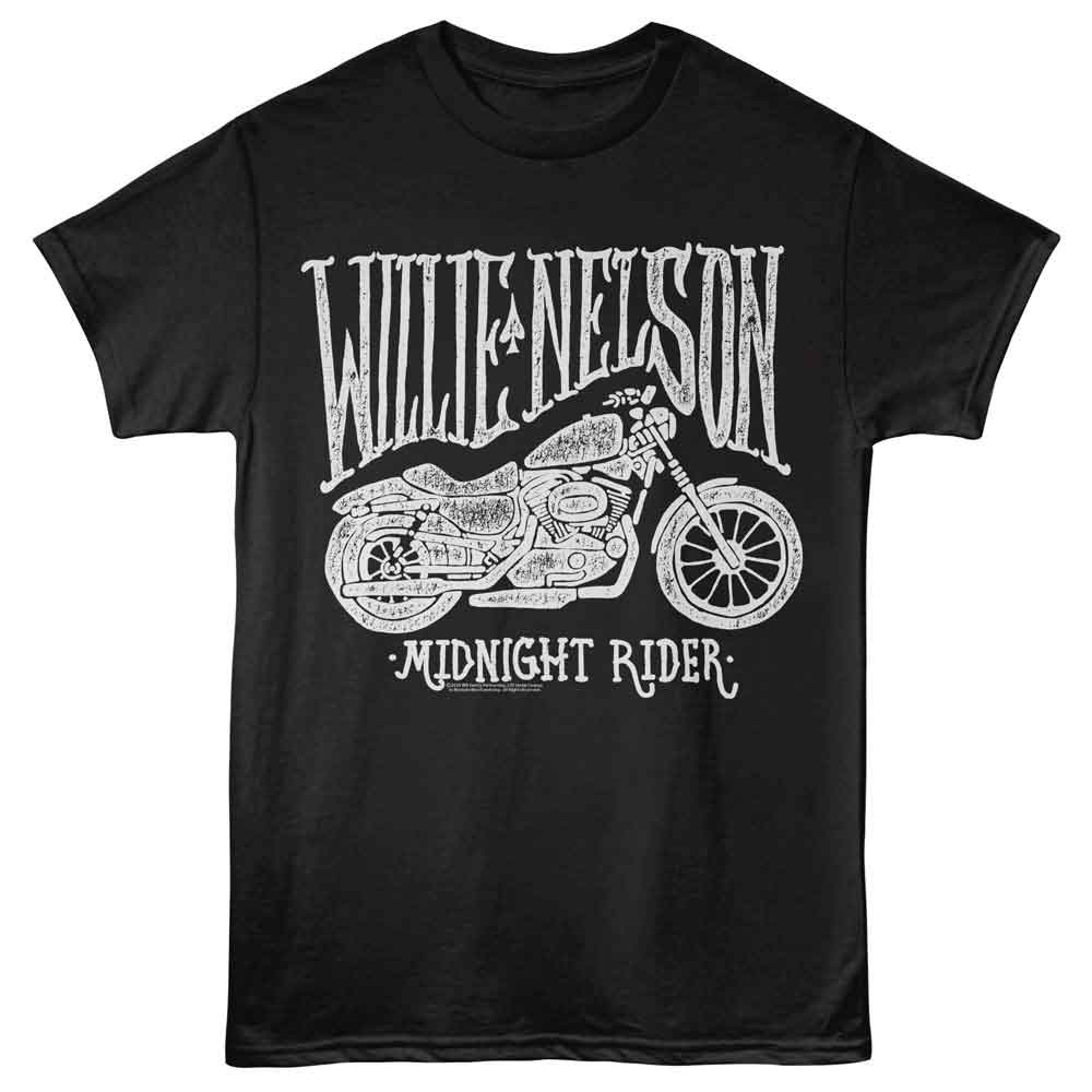 WILLIE NELSON - MOTORCYCLE MIDNIGHT RIDER SHIRT