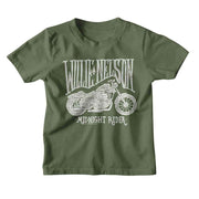 WILLIE NELSON - MOTORCYCLE MIDNIGHT RIDER YOUTH SHIRT
