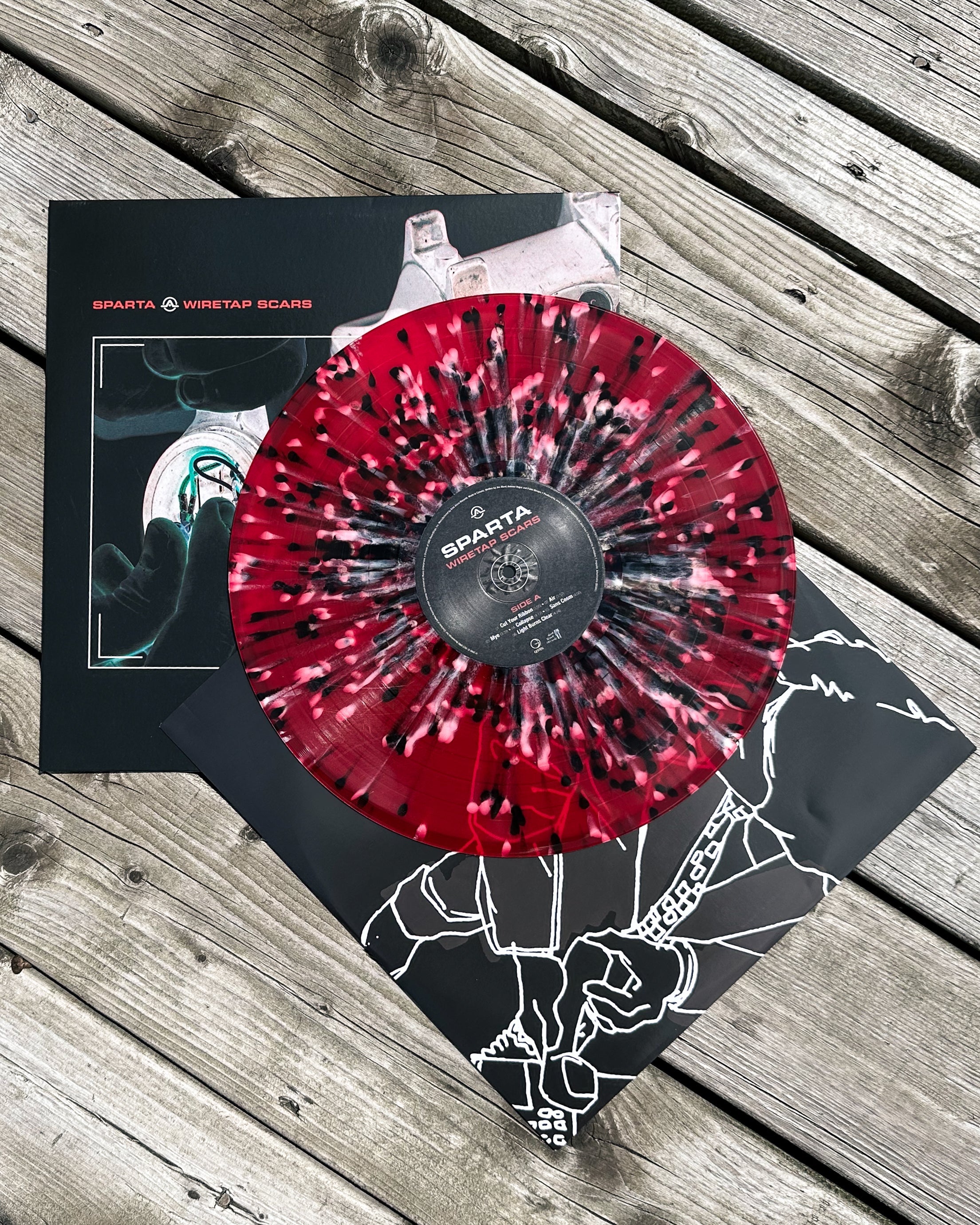 SPARTA ‘WIRETAP SCARS’ LP - EXCLUSIVE - LTD. 350 - TRANSLUCENT RED/BLACK/WHITE/SPLATTER