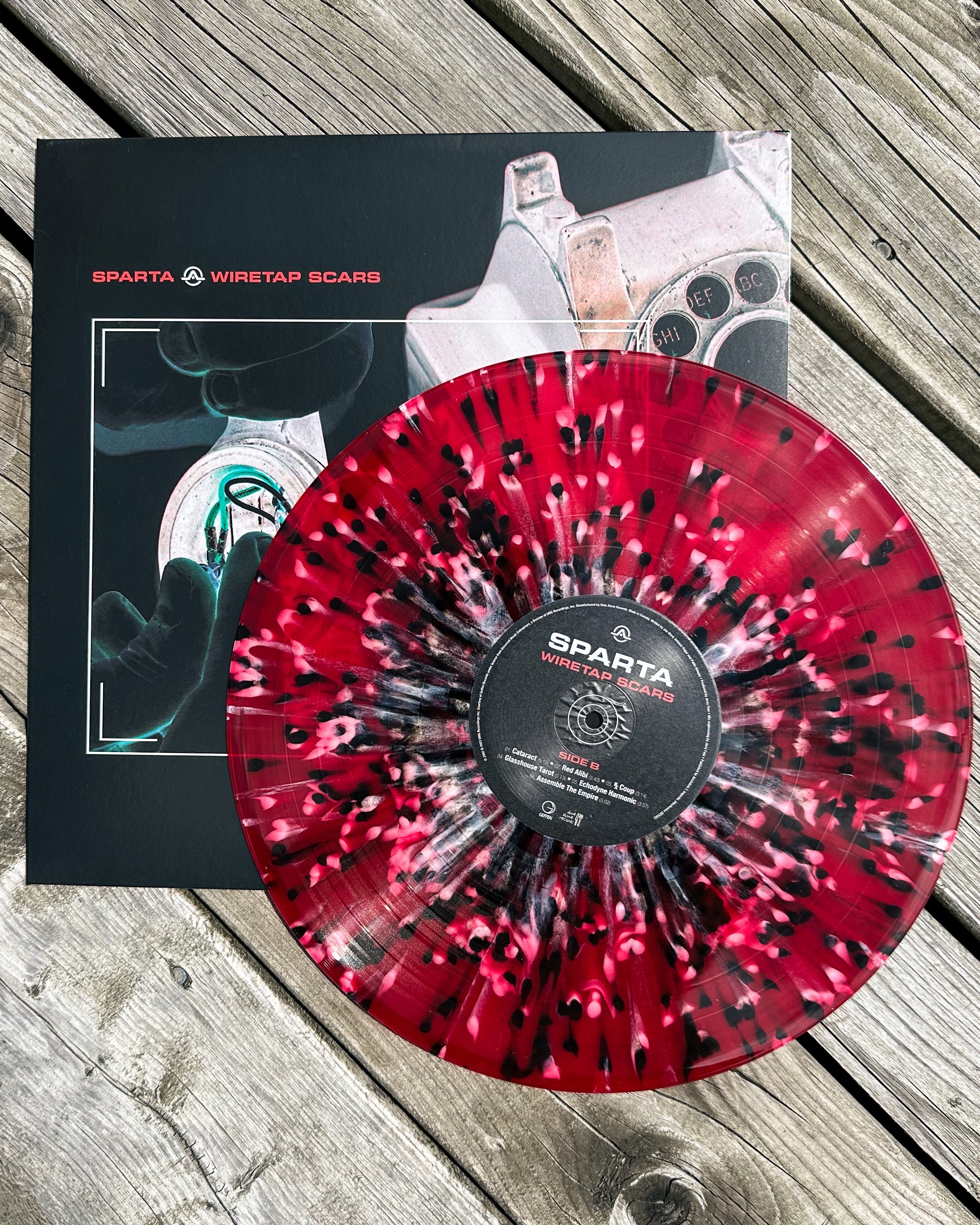 SPARTA ‘WIRETAP SCARS’ LP - EXCLUSIVE - LTD. 350 - TRANSLUCENT RED/BLACK/WHITE/SPLATTER