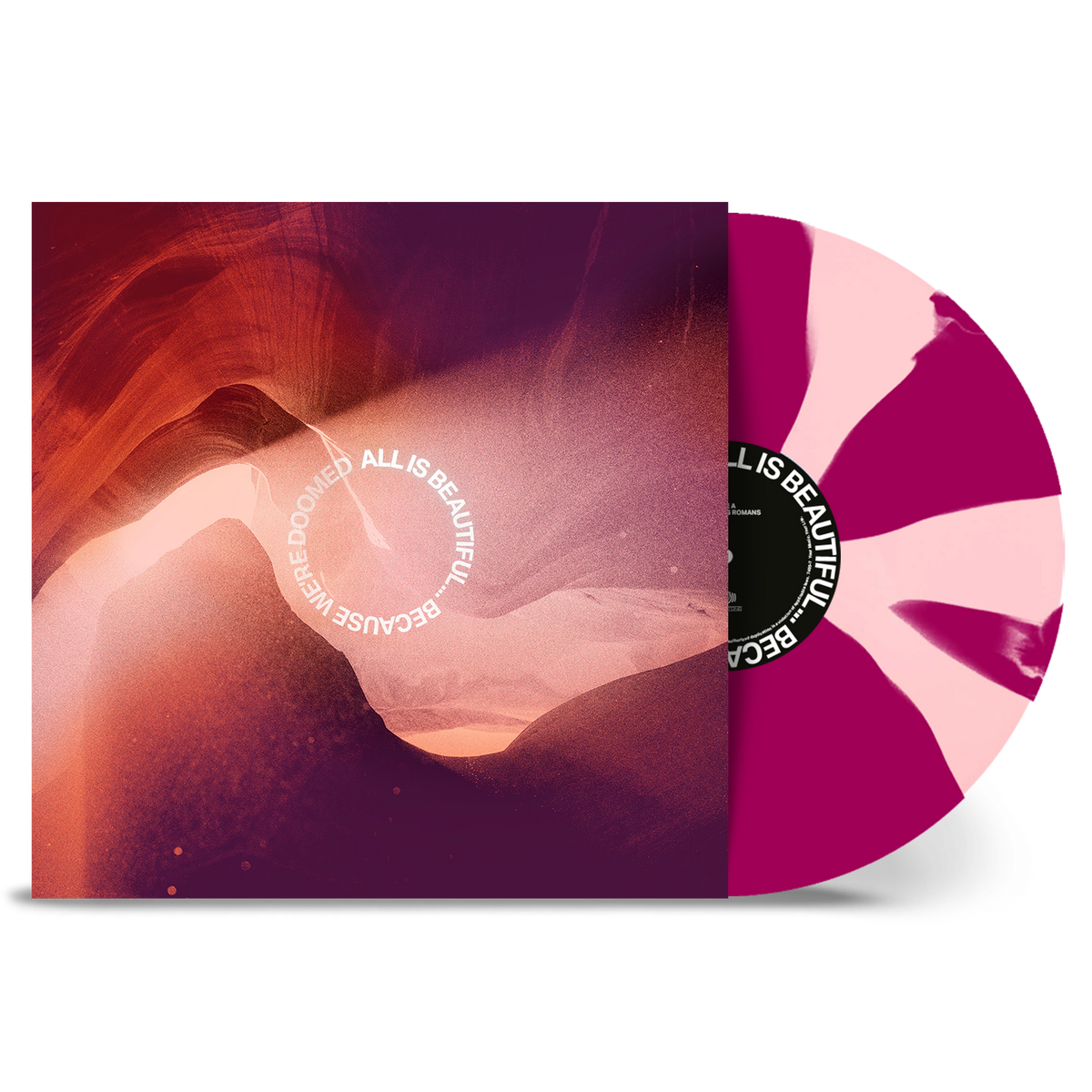 WE CAME AS ROMANS'ALL IS BEAUTIFULâ€¦BECAUSE WE'RE DOOMED' LP - EXCLUSIVE - LTD. 500 - LIGHT ROSE/VIOLET