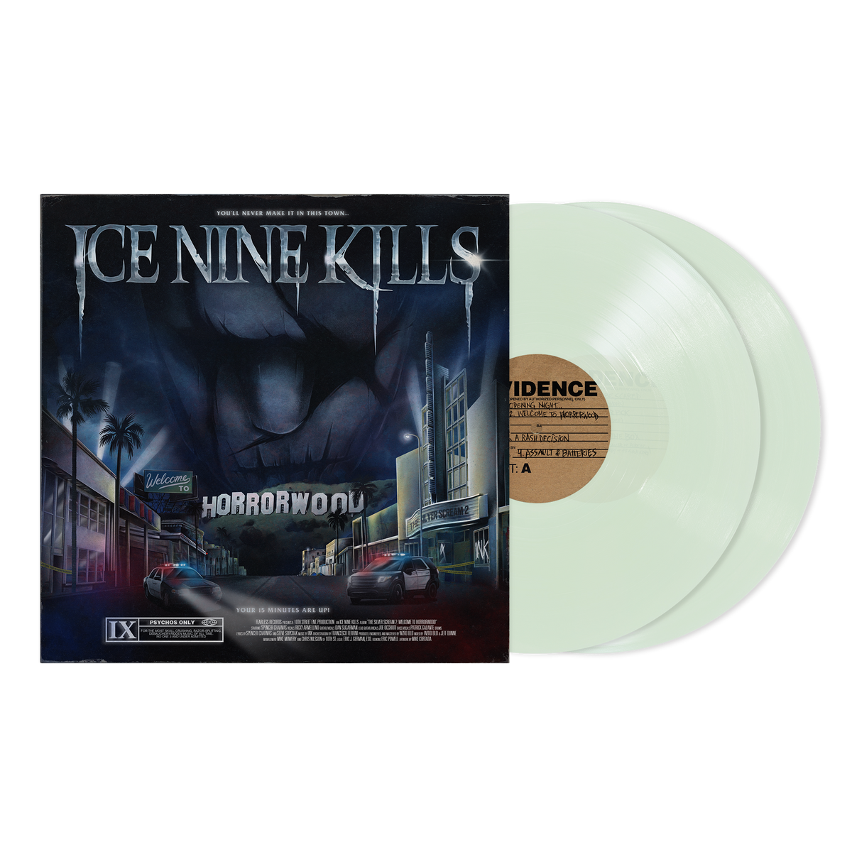 ICE NINE KILLS ‘THE SILVER SCREAM 2: WELCOME TO HORRORWOOD’ 2LP - EXCLUSIVE - LTD. 500 - TRANSLUCENT COKE BOTTLE CLEAR