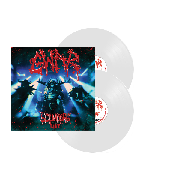 GWAR ‘XXX LIVE! THE SCUMDOGS OF THE UNIVERSE 30TH ANNIVERSARY REUNION' 2LP - EXCLUSIVE - LTD. 350 - WHITE
