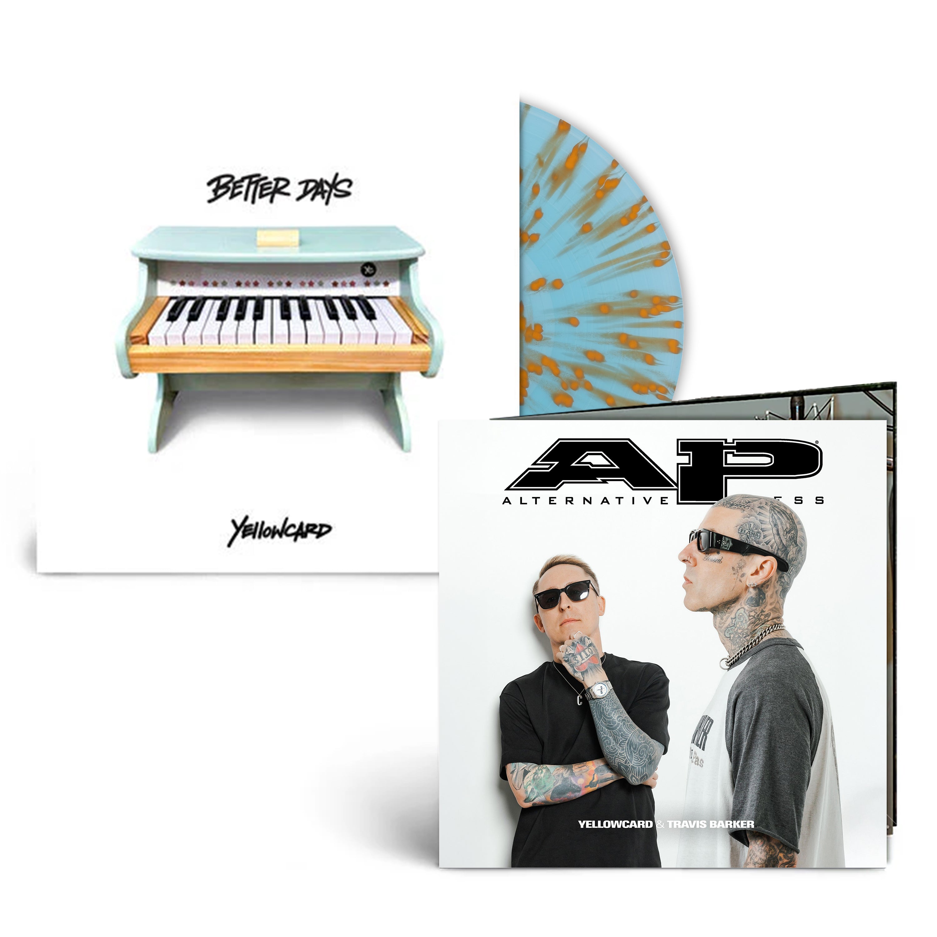 YELLOWCARD ‘BETTER DAYS’ ALT PRESS SPECIAL LIMITED EDITION VERSION - BLUE/ORANGE/SPLATTER + COLLECTORS ZINE