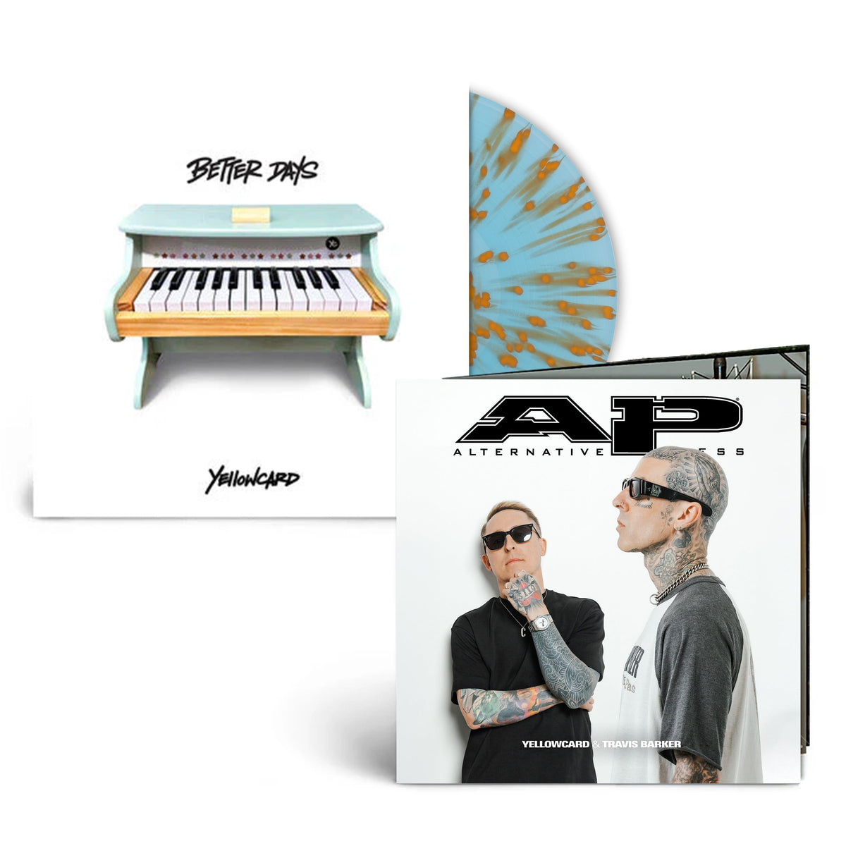 YELLOWCARD'BETTER DAYS' ALT PRESS SPECIAL LIMITED EDITION VERSION - BLUE/ORANGE/SPLATTER + COLLECTORS ZINE