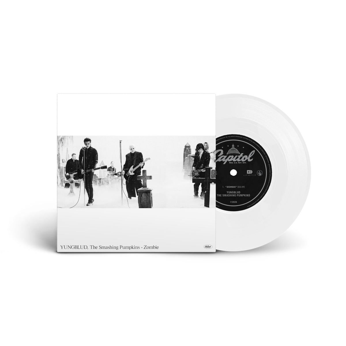 YUNGBLUD/THE SMASHING PUMPKINS 'ZOMBIE' 7" SINGLE - WHITE