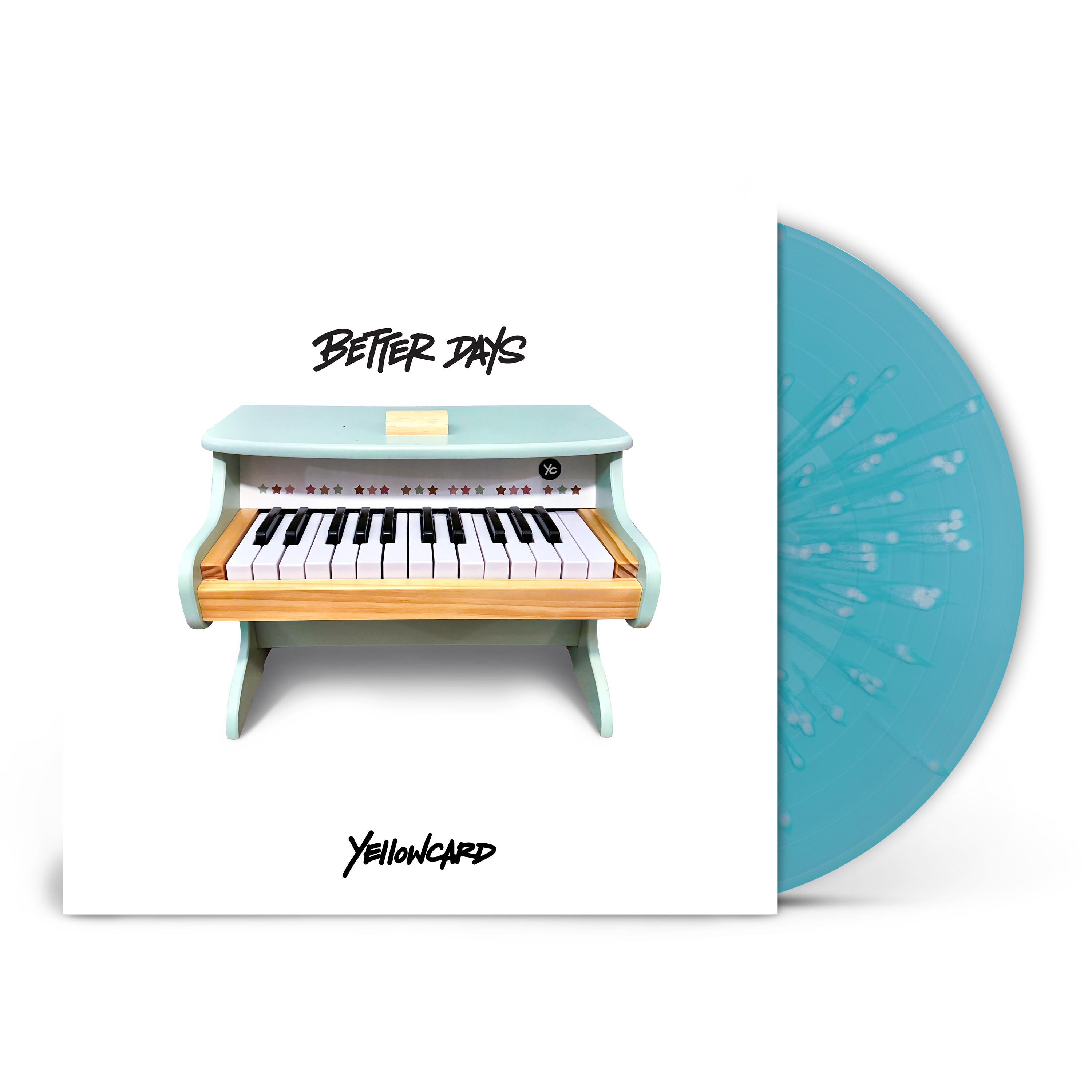 YELLOWCARD ‘BETTER DAYS’ LP - EXCLUSIVE - LTD. 300 - LIGHT BLUE/WHITE/SPLATTER