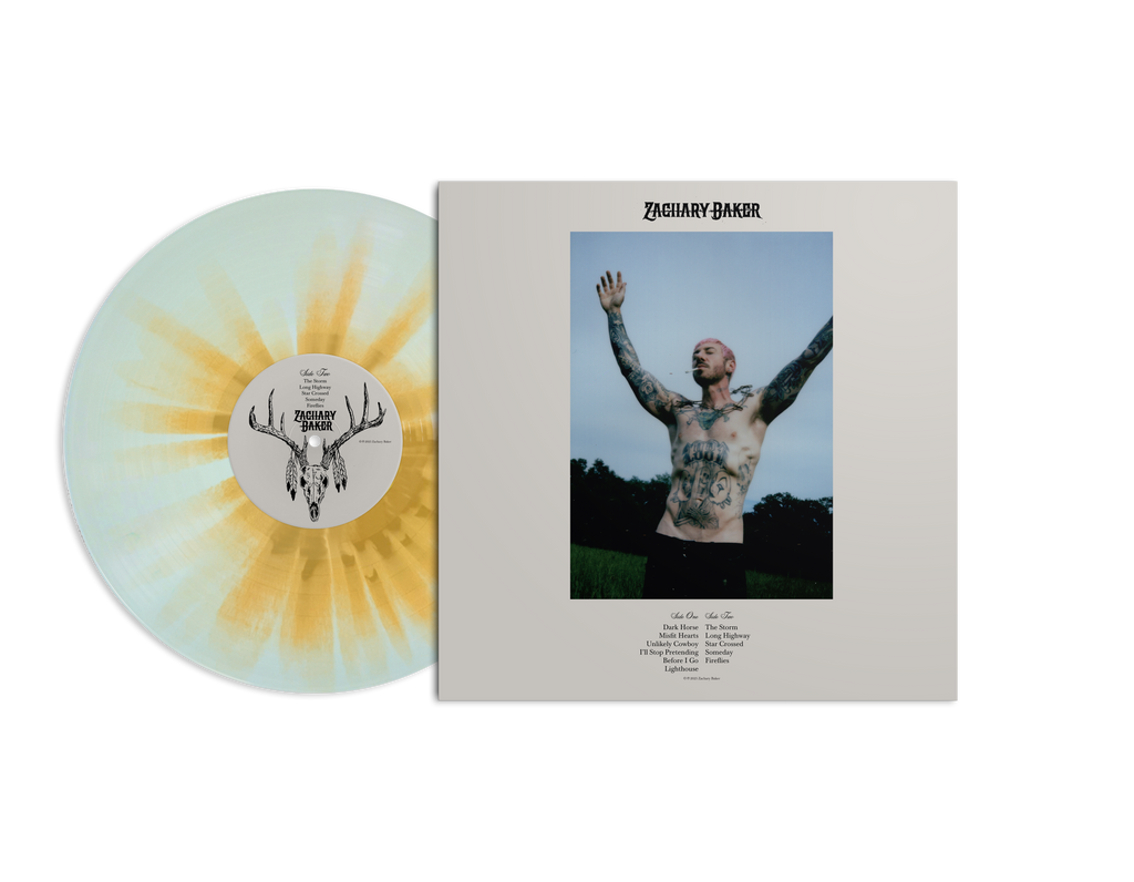 ZACHARY BAKER 'DARK HORSE' LP - EXCLUSIVE - LTD. 200 - SKY BLUE/GOLD SPLATTER