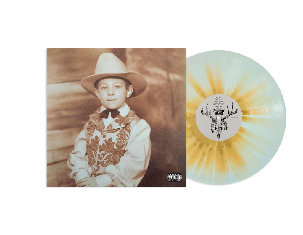 ZACHARY BAKER 'DARK HORSE' LP - EXCLUSIVE - LTD. 200 - SKY BLUE/GOLD SPLATTER