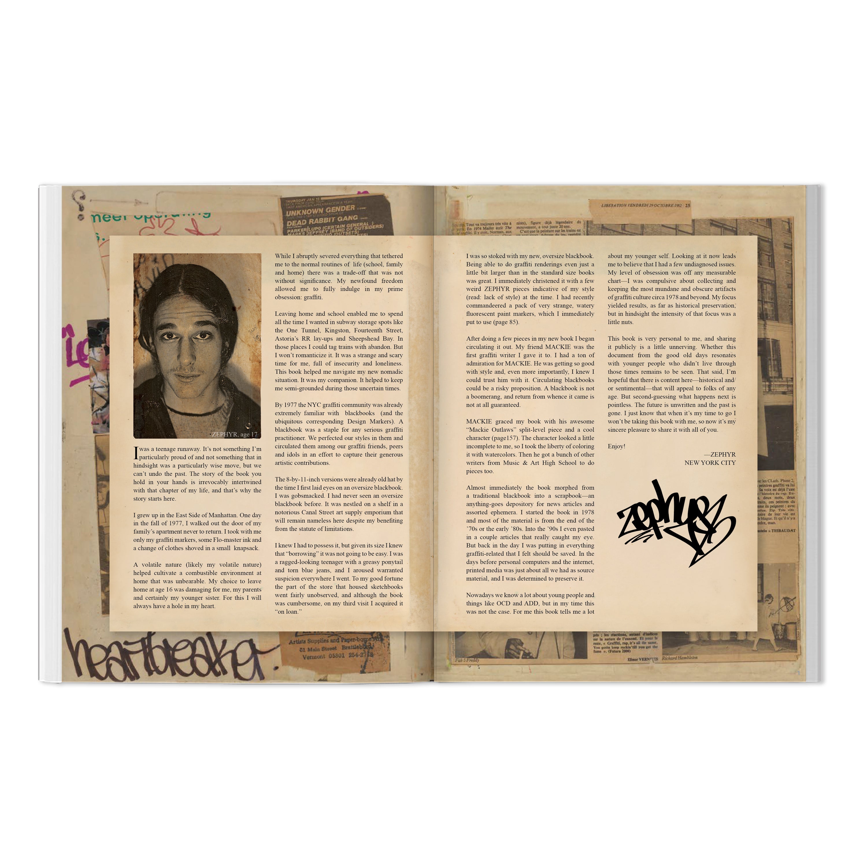 ZEPHYR 'GRAFFITI BLACK BOOK/SCRAPBOOK: 1978 & BEYOND' BOOK