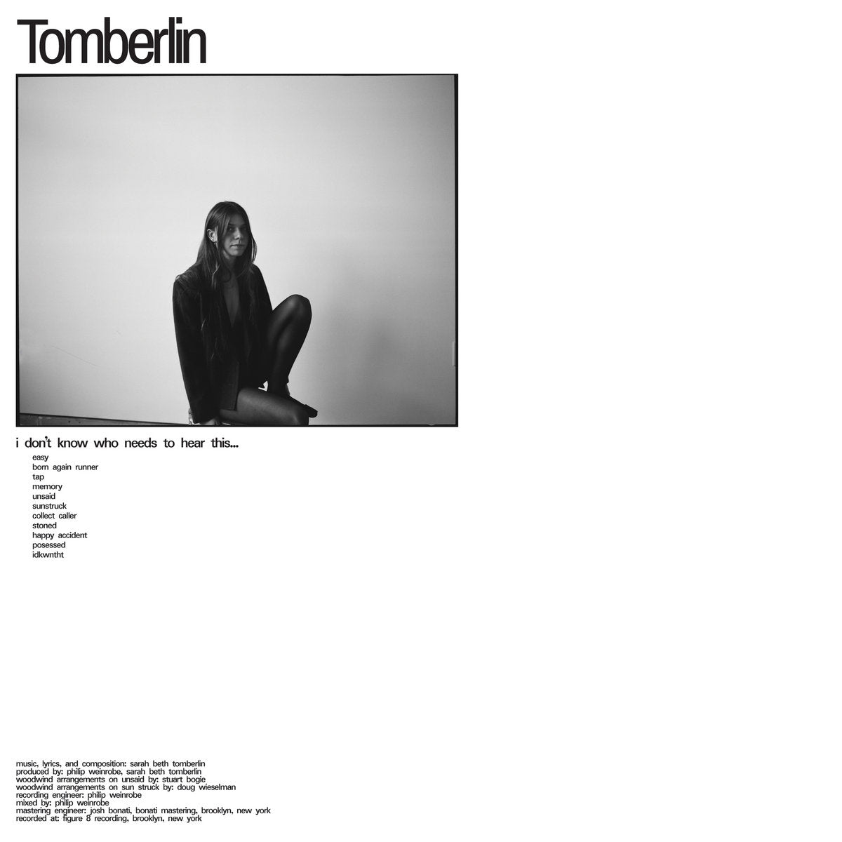 TOMBERLIN 'I DON'T KNOW WHO NEEDS TO HEAR THIS...' LP - TRANSPARENT ORANGE