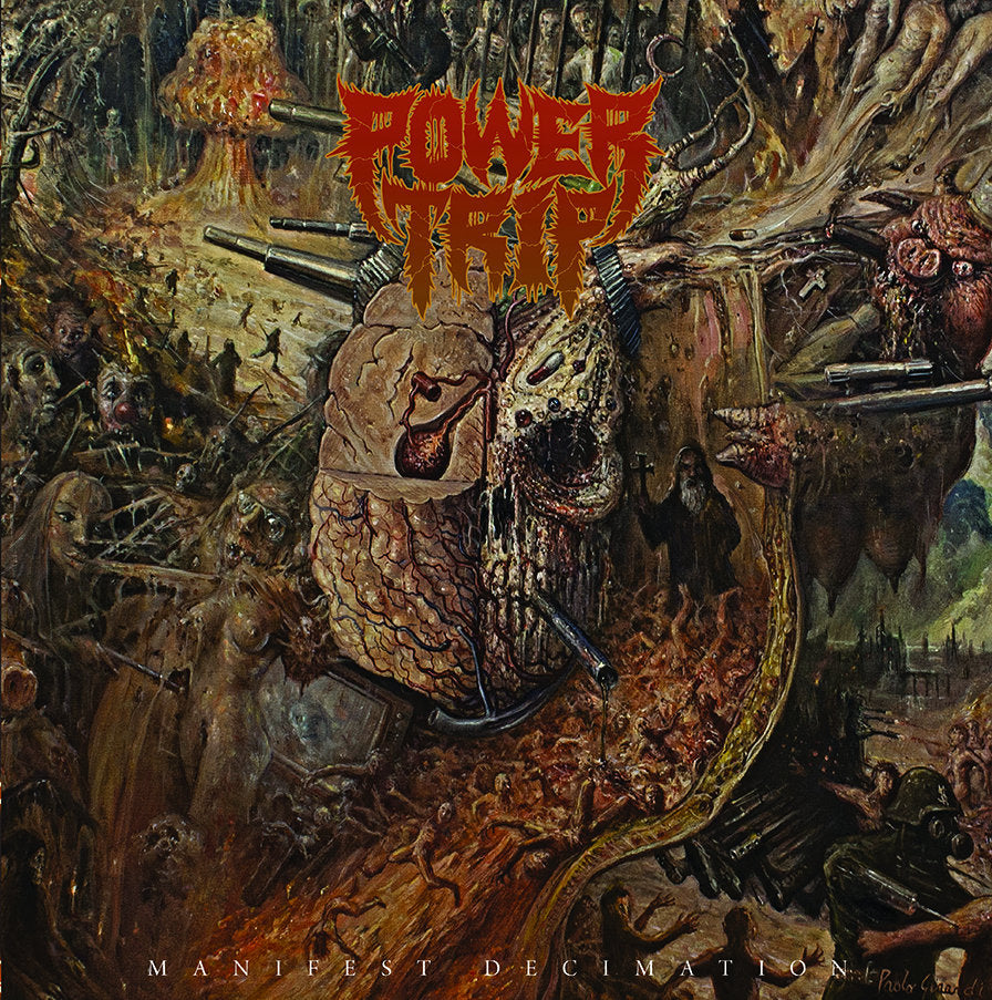 POWER TRIP 'MANIFEST DECIMATION' RILEY GALE FOUNDATION EDITION LP- CLEAR/SMOKE