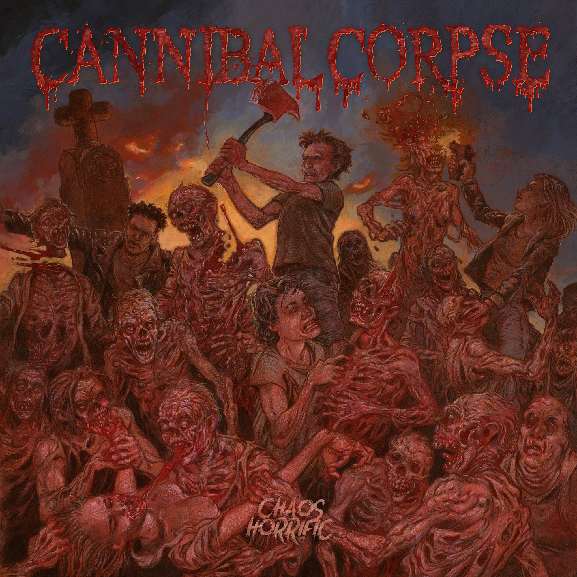 CANNIBAL CORPSE 'CHAOS HORRIFIC' LP - BLUE SMOKE