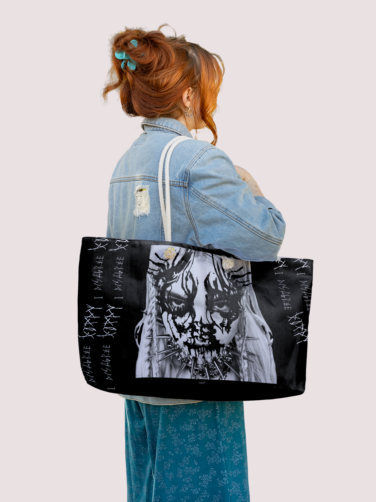 POPPY - 'I DISAGREE' - ROPE HANDLED BEACH BAG